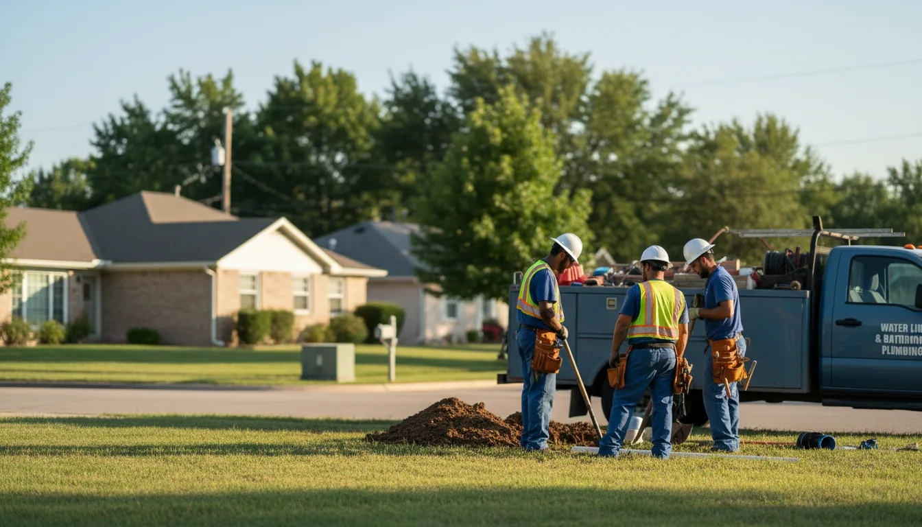 Residential water line and bathroom plumbing service in Kevil, KY